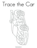 Trace the Car Coloring Page
