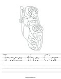 Trace the Car Worksheet