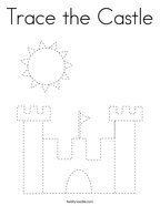 Trace the Castle Coloring Page
