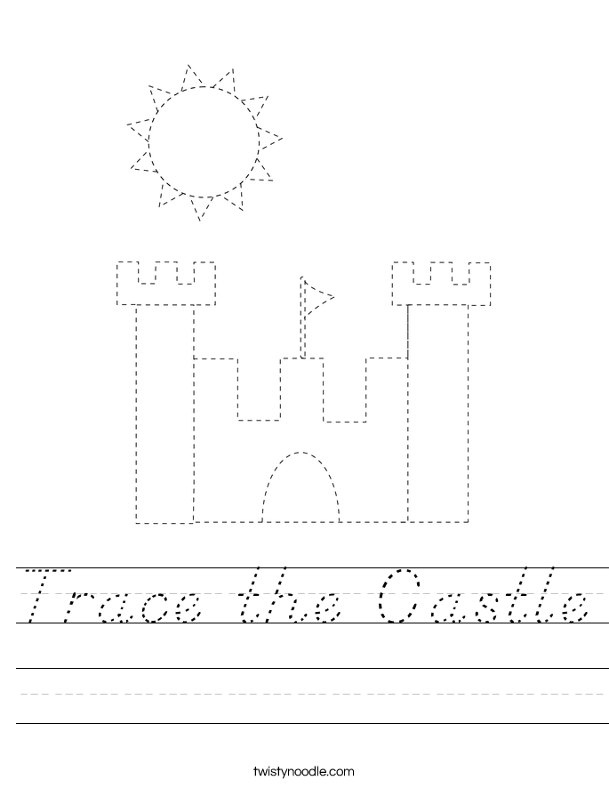 Trace the Castle Worksheet