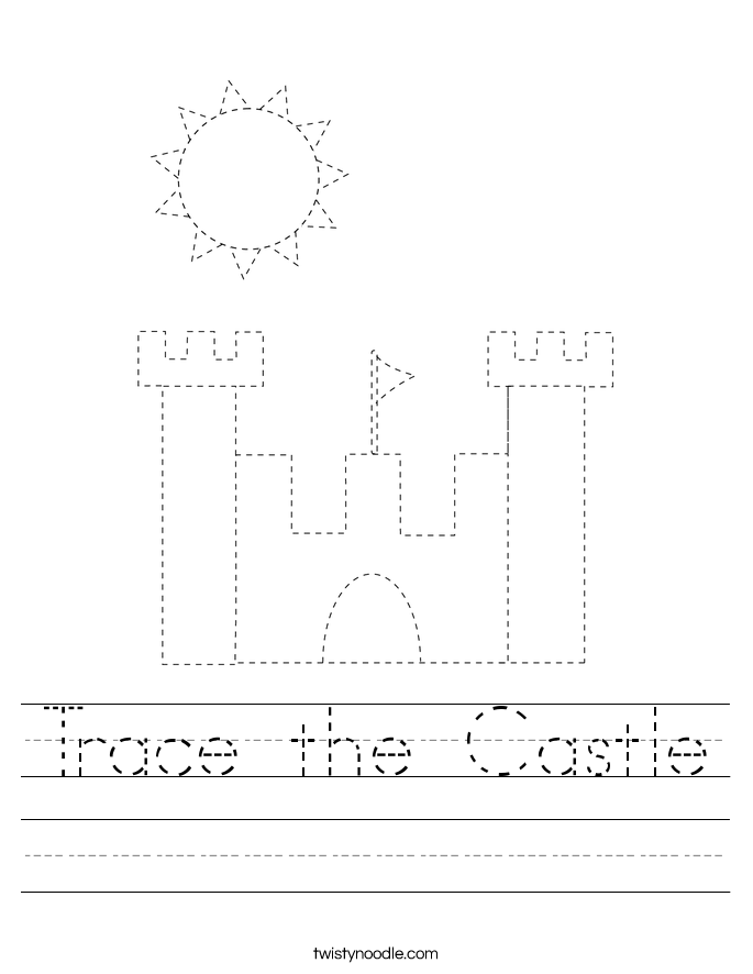 Trace the Castle Worksheet