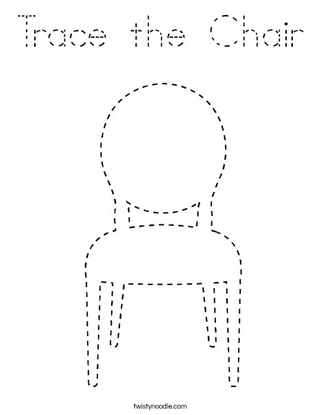 Trace the Chair Coloring Page