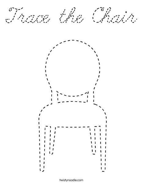 Trace the Chair Coloring Page