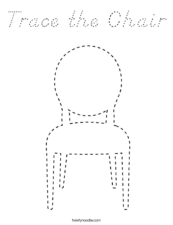 Trace the Chair Coloring Page
