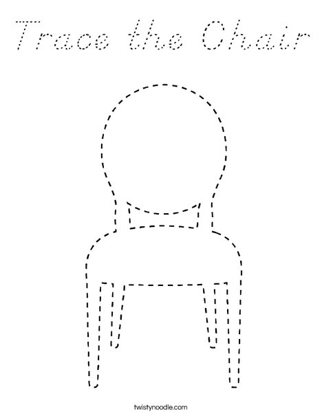 Trace the Chair Coloring Page