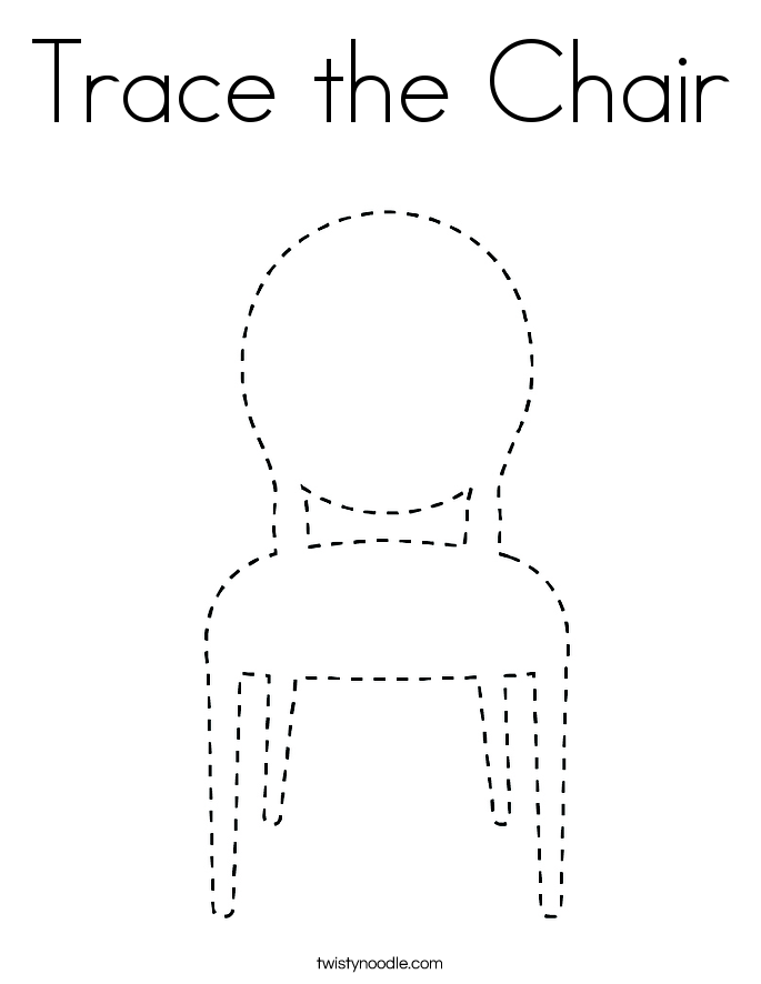 Trace the Chair Coloring Page