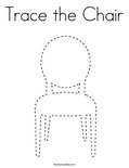 Trace the Chair Coloring Page