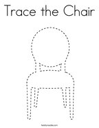 Trace the Chair Coloring Page