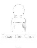 Trace the Chair Worksheet