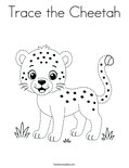 Trace the Cheetah Coloring Page