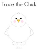 Trace the Chick Coloring Page
