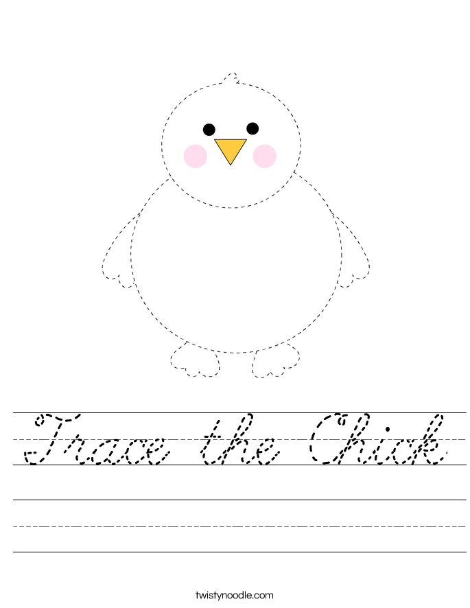 Trace the Chick Worksheet