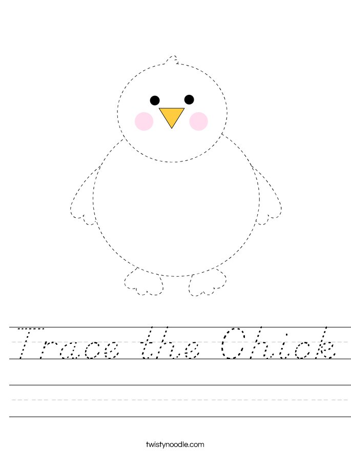 Trace the Chick Worksheet