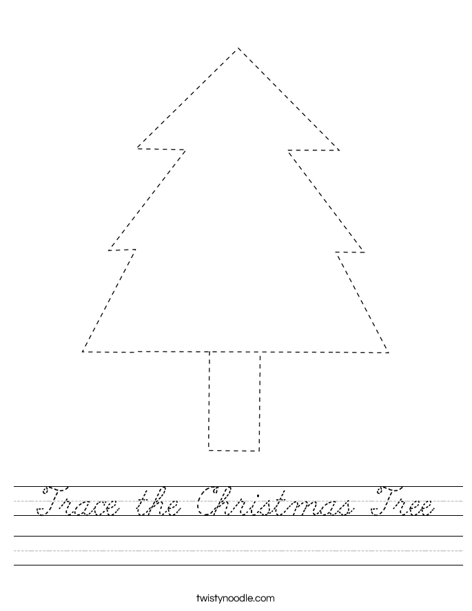 Trace the Christmas Tree Worksheet