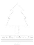 Trace the Christmas Tree Worksheet