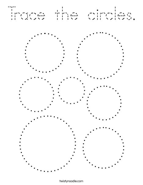 Trace the circles. Coloring Page