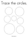 Trace the circles. Coloring Page