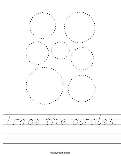 Trace the circles. Worksheet