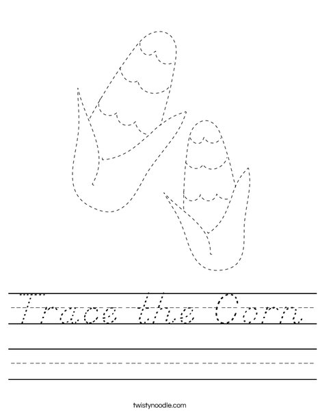 Trace the Corn Worksheet