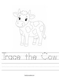 Trace the Cow Worksheet