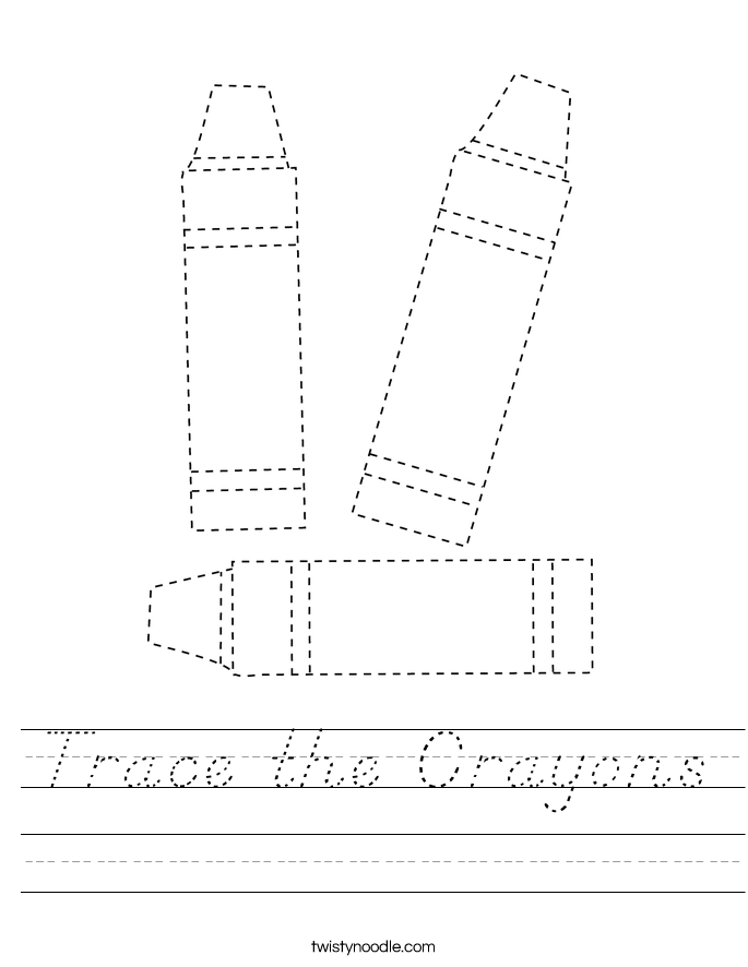 Trace the Crayons Worksheet