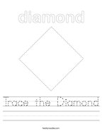 Trace the Diamond Handwriting Sheet