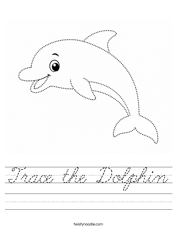 Trace the Dolphin Worksheet