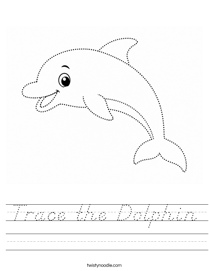 Trace the Dolphin Worksheet