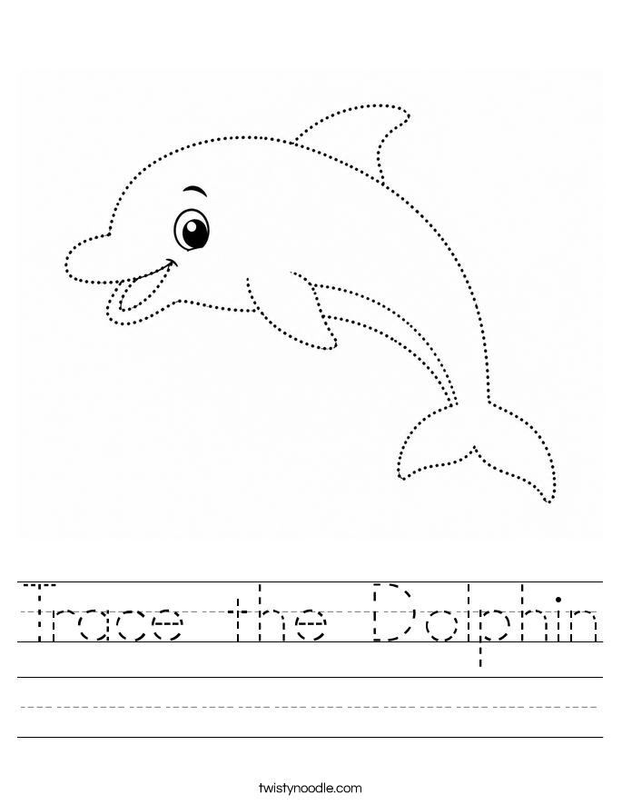 Trace the Dolphin Worksheet