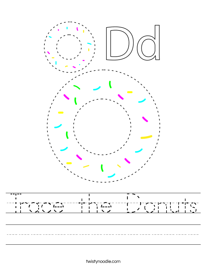 Trace the Donuts Worksheet