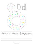 Trace the Donuts Worksheet