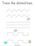 Trace the dotted lines Coloring Page