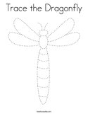 Trace the Dragonfly Coloring Page