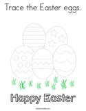 Trace the Easter eggs Coloring Page
