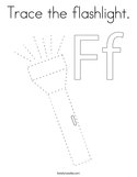 Trace the flashlight Coloring Page