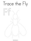 Trace the Fly Coloring Page