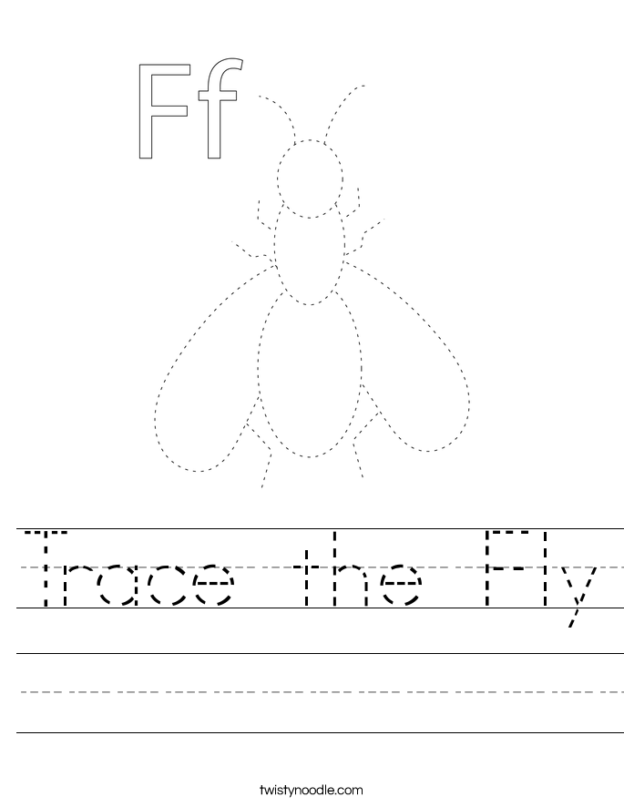 Trace The Fly Worksheet Twisty Noodle