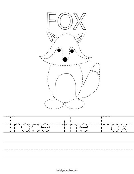 Trace the Fox Worksheet