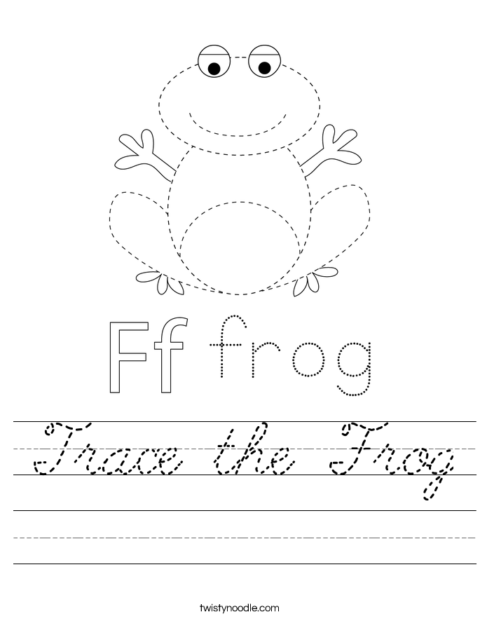 Trace the Frog Worksheet