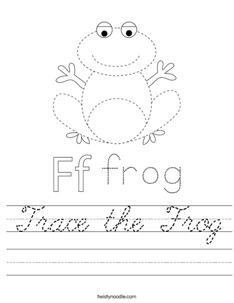 Trace the Frog Worksheet