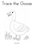 Trace the Goose Coloring Page