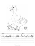 Trace the Goose Worksheet