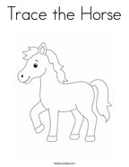 Trace the Horse Coloring Page