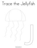 Trace the Jellyfish Coloring Page