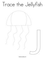 Trace the Jellyfish Coloring Page