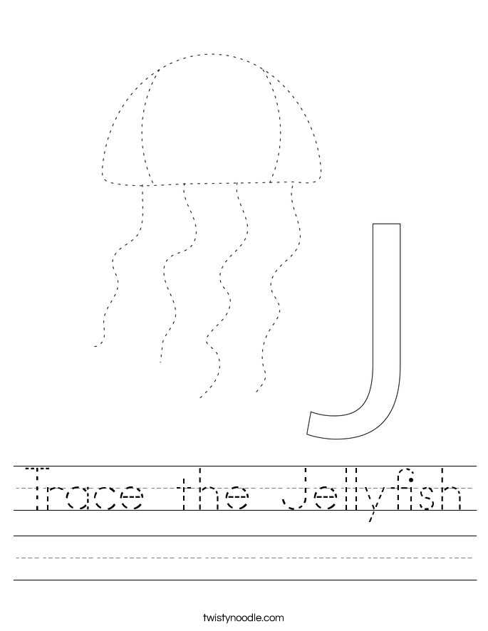 Trace the Jellyfish Worksheet