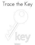 Trace the Key Coloring Page