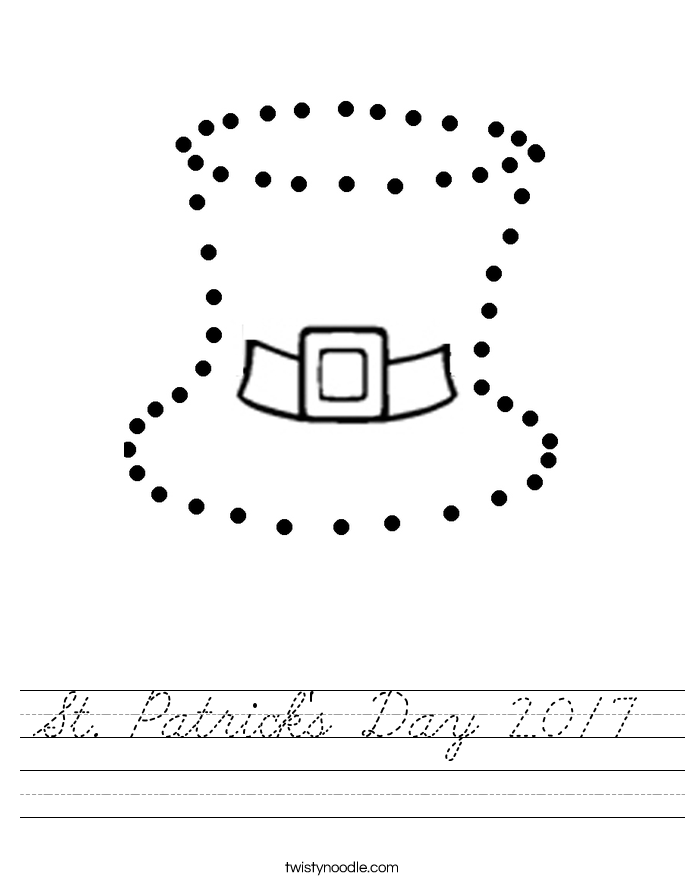 St. Patrick's Day 2017 Worksheet