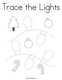 Trace the Lights Coloring Page