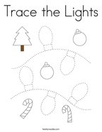 Trace the Lights Coloring Page